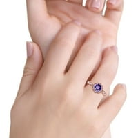 14K Gold okrugli prirodni 1,44ct g Si Diamond Angagement Vjenčanje prsten veličine 5
