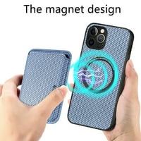 Decaze Magnetska novčanica za iPhone XS Max, Magsafe kompatibilan sa držačem za stražnju karticu odvojivi flip klasični PU kožni rubni pokrov za žene, plave boje
