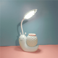 Slamska lampa za puž USB punjenje 360 ​​° Sklopivo za učenje lampica pogodna za spavaću sobu i dnevni boravak, idealan poklon za djecu, prijatelje i porodicu, plavu