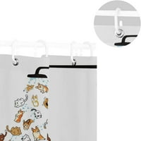 Sonernt Kiša i psi za zavjese za tuširanje za djecu Cartoon Corgi zavjere za tuširanje za tuširanje za kupaonicu Dekor sa kukama