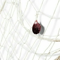 Ribolovna mreža s morskim školjkama za DIY nautički zidni dekor