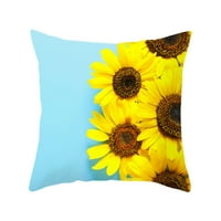 Jastuk za suncokret hladnjak Hello Spring Flower Yellow i Bijeli jastuk Case Proljetni ukrasi za kauču