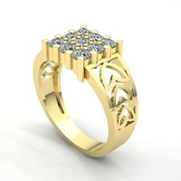 Originalna 0,33CTW okrugli rez dijamantni muški obljetnice za angažman prsten čvrstog 18k ruža, bijelo ili žuto zlato F VS1