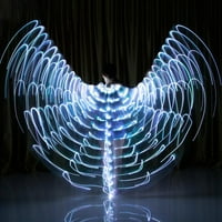 Svjetla Trpučka plesa Isis krila trbuh ples sjaj anđela plesna krila sa teleskopskim štapićima fleksibilne šipke za odrasle višebojni