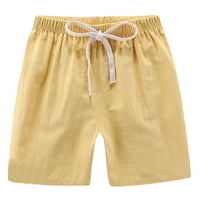 Hlače za teen dječake Dječji struk odjeću Ljetne hlače Dječja elastična kratke hlače posteljina casual djevojke dječake hlače