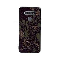 Gold-Floral-Dark-Grunge-Academia-Estetička futrola za LG Q za žene Muška Pokloni, Mekani silikonski