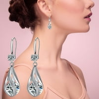 Modne naušnice od nehrđajućeg čelika Okrugle minđuše žene kreativne minđuše Dijamantne viseće minđuše