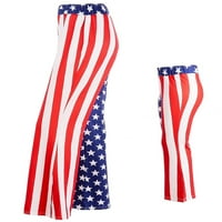 Grnking Girls Baggy American Zastava Ispiši pantalone od balaca 4. jula Ležerne pantalone Žene Dan nezavisnosti Holiday Palazzo Pant
