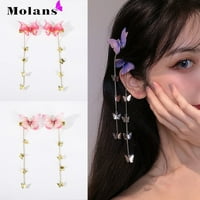 Nova korejska pređa Elegantna leptira, metalni tassel Dugi kose za kosu za žene i djevojke - Combo Clip