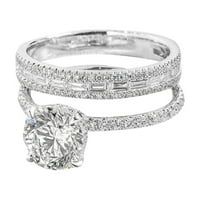 Miyuaadkai prstenovi srebrni ving prstenovi delikatni dizajnerski set Diamond modni prsten svjetlo visoke