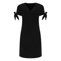 PEDORT WOMENS Ljetne haljine elementi Ženske plus veličine Naslijeđene sunčane haljine crne boje