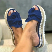Simplmasygeni Ženske cipele za čišćenje cipela Majčin dan Pokloni Žene Bowknot Plaža Ljetne papuče Platforma