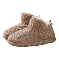 Zodanni ženske cipele na kućnim cipelama na papučim čizme plišane zimske tople papuče Unizne kuće cipele u zatvorenom komforu Fuzzy kafa 10.5-11