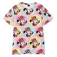 Mickey Mouse & Friends Smiješan grafički grafički kratki rukav Grafički posad opuštena fit majica Majica