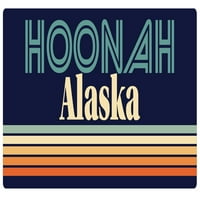 Hoonah Aljaska vinilna naljepnica za naljepnicu Retro dizajn