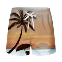 Odieerbi Smared struk plaža Bermuda Hlače za muškarce CrckString Print Casual Shorts Khaki