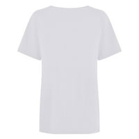GDFUN majice za žene Ženska labava majica Suncokret tiskani uzorci Ležerne prilike kratkih rukava bluza