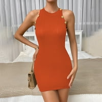 Finelylove Flowy Maxi haljina dugačka maxi haljina A-line Redovna cvjetna narančasta naranče