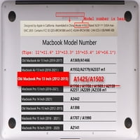 Kaishek kompatibilan sa MacBook Pro 13 Model otpuštanja kućišta A1502 A1425, plastična pokrivača tvrde