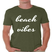 Newkward Styles Plaža Vibes Majica Muški ljetni odmor Thirt Saction Majica Plaža Party Outfit Funny