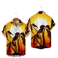 Postavka sunca plantaže u ljetnim slatkim majicama za žene udobne okrugle majice za okrugle vrata za