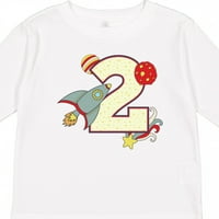 Inktastični drugi rođendanski svemirski okvir Theme poklon mališani dječak ili majica s dugim rukavima