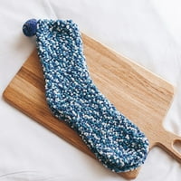 Hanas modne čarape Ženska koraljne casual kliznite topla sretna cijev zimske slatke čarape Višebojna jedna veličina