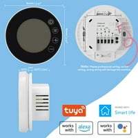 Walmeck WiFi LCD prikaz Inteligentni termostat programibilni kontroler kontrola Kompatibilan je s kućnom