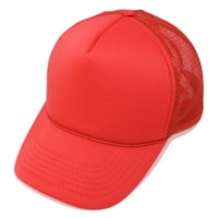 Kapu za kamionsku kapu sa čvrstim bojama i podesivim remenom i malom pletenom u crvenoj boji