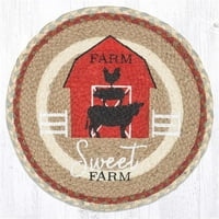 Capitol uvozi 57-658fwf u. PM-RP- Farm Sweet Farm Print Okrugli placemat