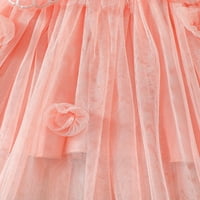 Izhanske todlder Baby Girls Tulle Tutu haljina letjeti leptir haljine vjenčane haljine za goste princeze haljina narančasta ružičasta 3- godina