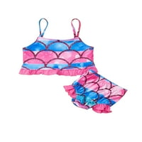 Toddler Baby Girls bikini set bez rukava + ruffles donji kupaći kostimi