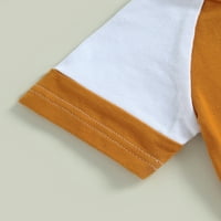 TODDLER Baby Ljetna odjeća Kontrastna boja kratkih rukava majica i rastegnuti ležerne hlače za dječake i djevojke