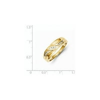 14K žuto zlato Real Diamond Muški prsten