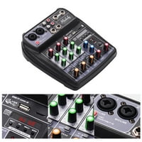Muslady Aico kompaktna konzola za miješanje zvučne kartice Digitalni audio mikser 4-kanalni BT MP USB ulaz + 48V fantomska snaga za snimanje muzike DJ mreže uživo Karaoke