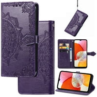 Slučaj Mandala za iPhone 7 8 SE, premium kože Flip novčanik utora za magnetsku štand zaštitna ultra