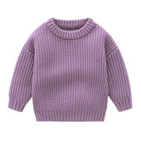 Koaiezne dječje djece dječji čvrsti pleteni džemper Zimska odjeća za djevojčice za djecu