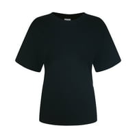 Grafičke teže za žene Vintage modni vrhovi smiješni prinde casual labavi fit tee majica za bluzu za ispis majica crna xl