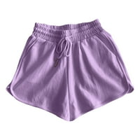 Žene plus veličine Comfy vučnica Ležerne prilike elastične struke Džepne kratke hlače Solid Color Swim