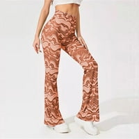 Ženski mramorni grafički ispis elastični visoki struk rastegnuti ležerne hlače Ljetna casual pantalona