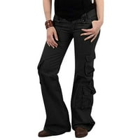 Elaililye Fashion plus veličina teretna hlače za žene ulične odjeće Hlače hipi Punk pantalone Jogger Baggy Cargo Hlače Ravne cilindre hlače hlače