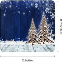 Mat za kupatilo Božićno drvce Plava drvena Xmas Snježne prostirke tuš prostirke Memorijski pjenasti