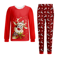 Porodična božićna pidžama setovi Božićne veličine tiskane veličine beba-djece-ljubimac za kućne ljubimce i hlače BodySuits Unise pidžama set