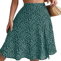 Eyicmarn ženske a-line midi suknji boemijski cvjetni tisak visoki struk Split suknje ljetne suknje
