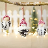 Božićni ukrasi Božićni ukrasi kreativni drveni lutke viseći privjesci Mini lutke viseći privjetnike