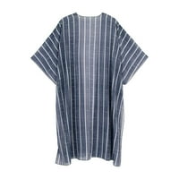Žene plus veličine Omotač Žene Šifon Loose Shawl Print Kimono Cardigan Tops Pokrijte bluzu za bluzu