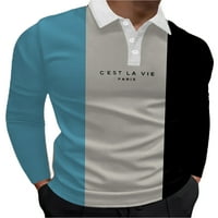 Colisha Men Polo majica REALEL izrez bluza Spesict Tops Athletic Golf dugih rukava s majicama u stilu