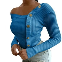 Ženski džemper s ramena Batwing rukav labavi predimenzionirani pulover pletene džemper modna odjeća