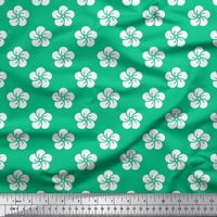 Soimoi Green Moss Georgette tkanina umjetnička cvjetna tiskana zanatska tkanina od dvorišta široka