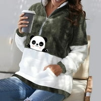 Žene Jesen Ležerni džemperi Turtleneck Mekani dugi rukav labav fit Tunic Pulover Fleece od kašmirnog